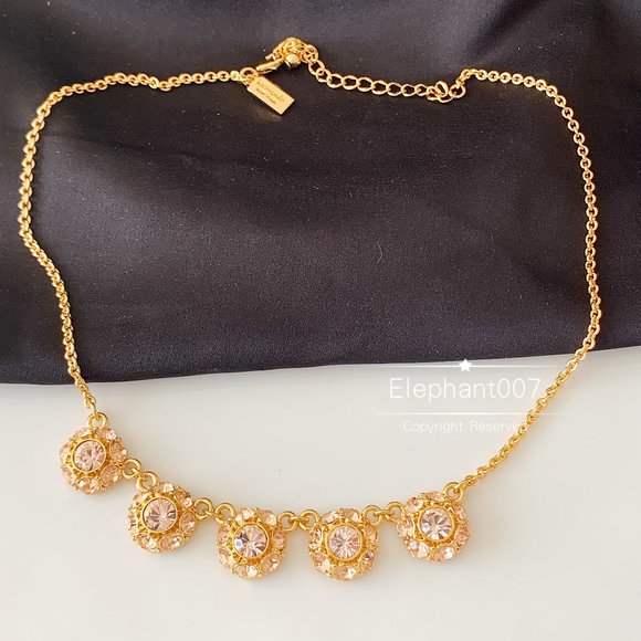 Kate Spade necklace rose gold flower necklace